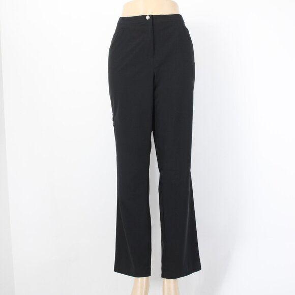 Chicos Zenergy Pant Sz 1 x 31 Reg Black Pockets Polyester Spandex Pant - Picture 2 of 16